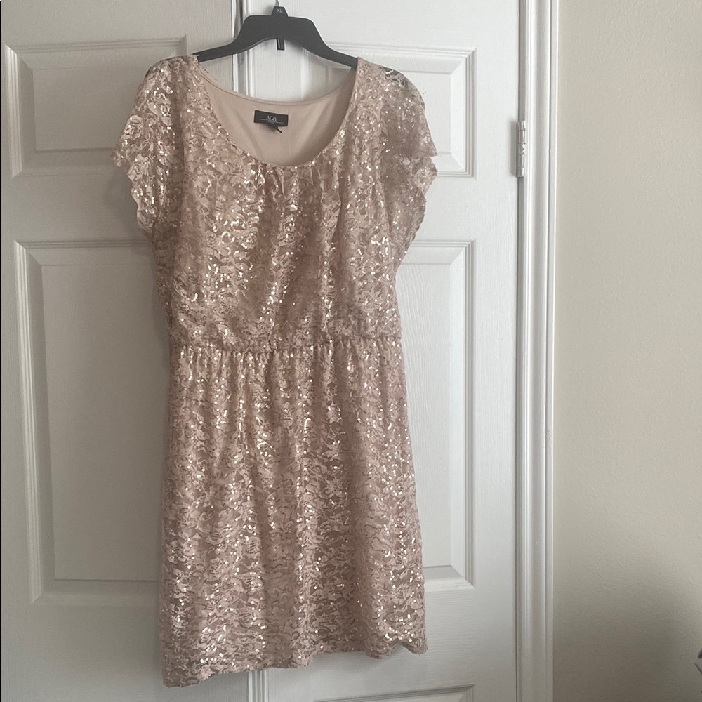 Sequin Short Sleeve Dress